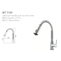 ECT Jamie Pin Handle Pull Out Sink Mixer 